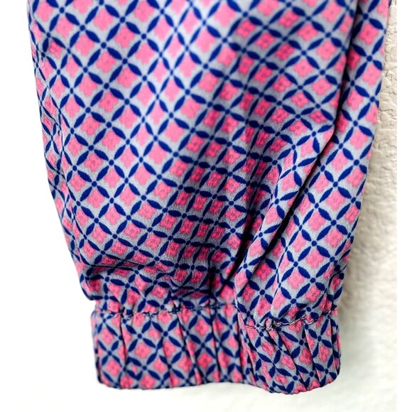 Aerie Womens Joggers Silky Satin MEDIUM Blue Pink Elastic Cuff Pull On‎ Pants - Picture 5 of 8